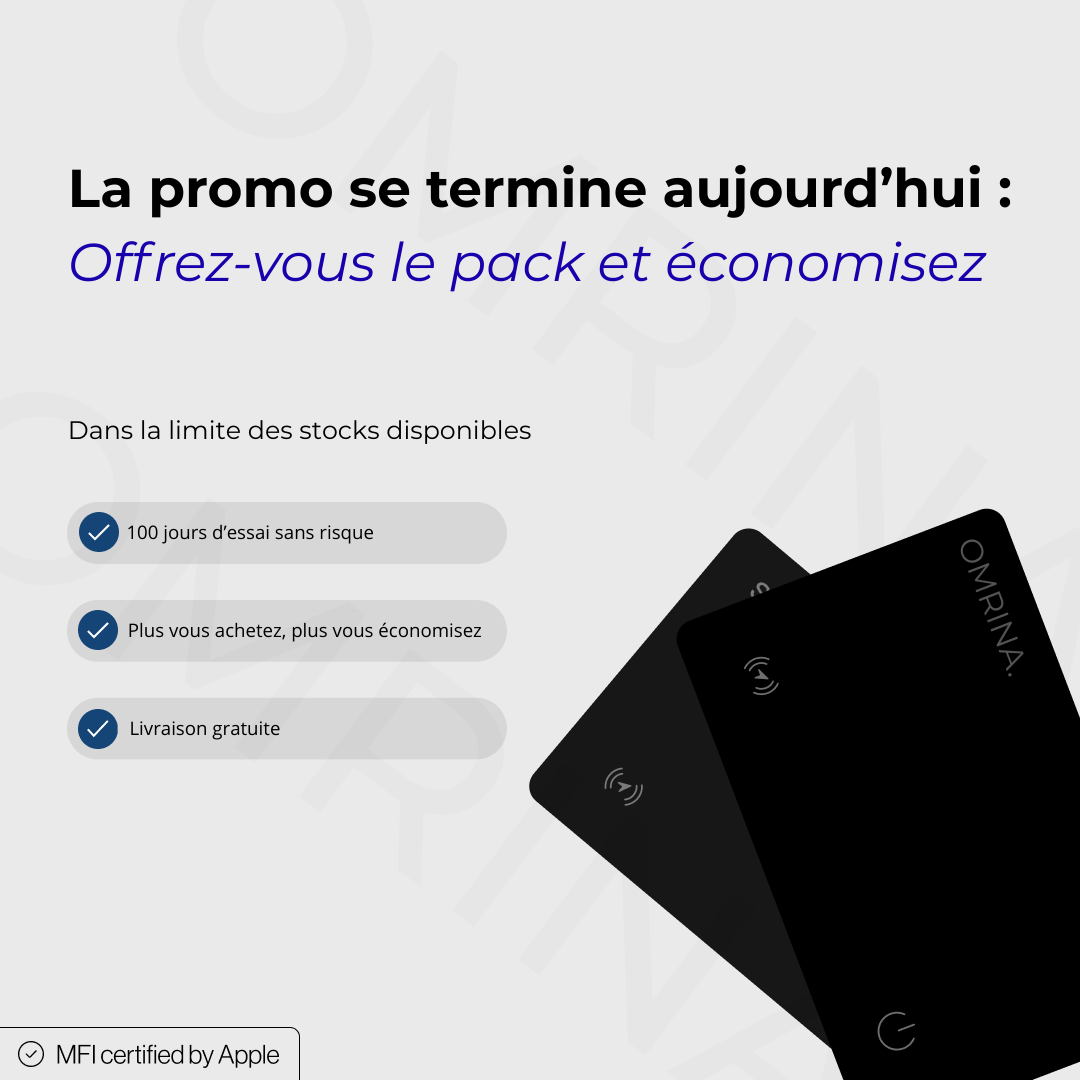 SlimTrack™ - Carte de localisation ultra-fine – compatible Apple Localiser®