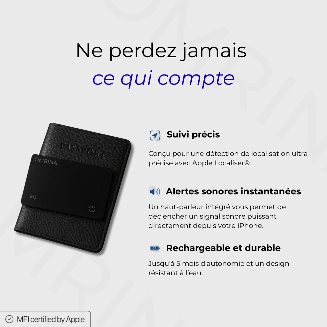 SlimTrack™ - Carte de localisation ultra-fine – compatible Apple Localiser®