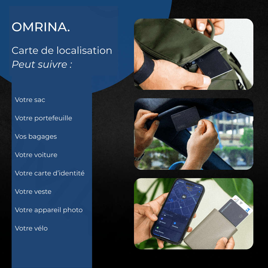 SlimTrack™ - Carte de localisation ultra-fine – compatible Apple Localiser®