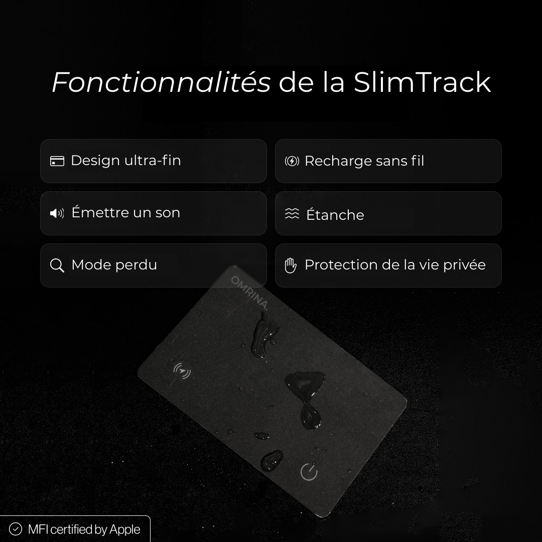 SlimTrack™ - Carte de localisation ultra-fine – compatible Apple Localiser®